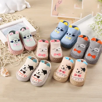 0-24M naujagimiui kojinės kūdikių mergaičių batai pavasarį ir rudenį kūdikių grindų kojinės minkštas-soled kojinės