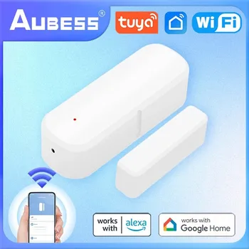 AUBESS Tuya ZigBee/WiFi Bevielio ryšio Protingo Namo Durų Smart Gyvenimo Kontrolės Langų Jutiklis, Durų Jutiklis, Alexa, Google Namų Protingo Gyvenimo