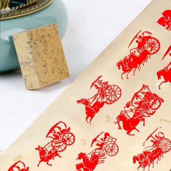 Senovės Stiliaus, Stačiakampio Transporto priemonių ir Arkliai Kinijos Apdailos Akmuo Antspaudas Antspaudas Xian Zhang Kaligrafijos Meno Reikmenys 3x1.5cm